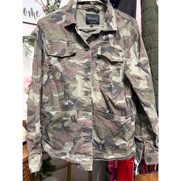 Sanctuary Tops - Sanctuary Camo Shirt Jacket Army Utility Multiple Pockets Casual Womens Large